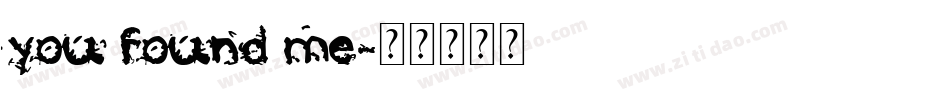 you found me字体转换